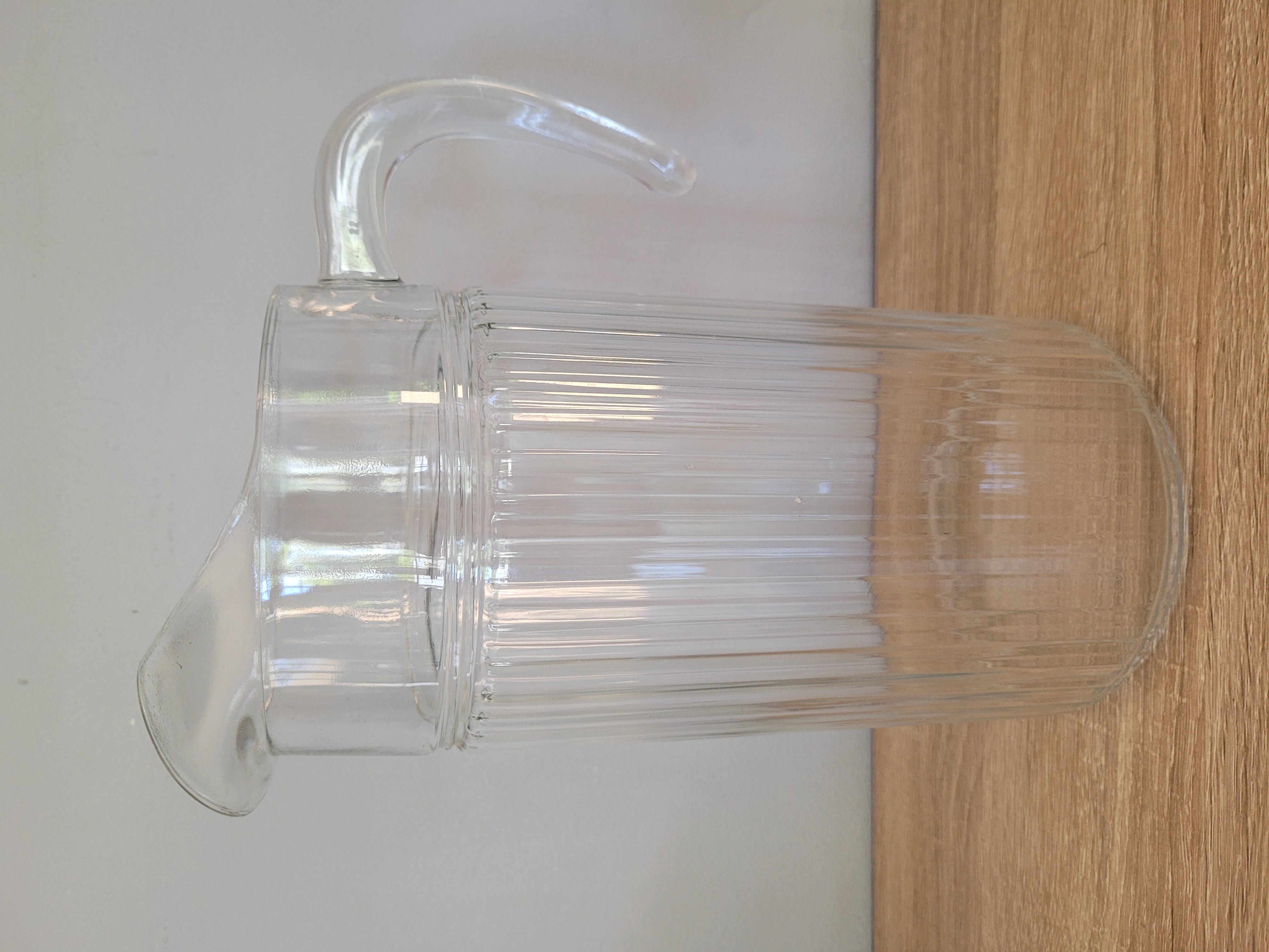 Ribbed Glass Jug