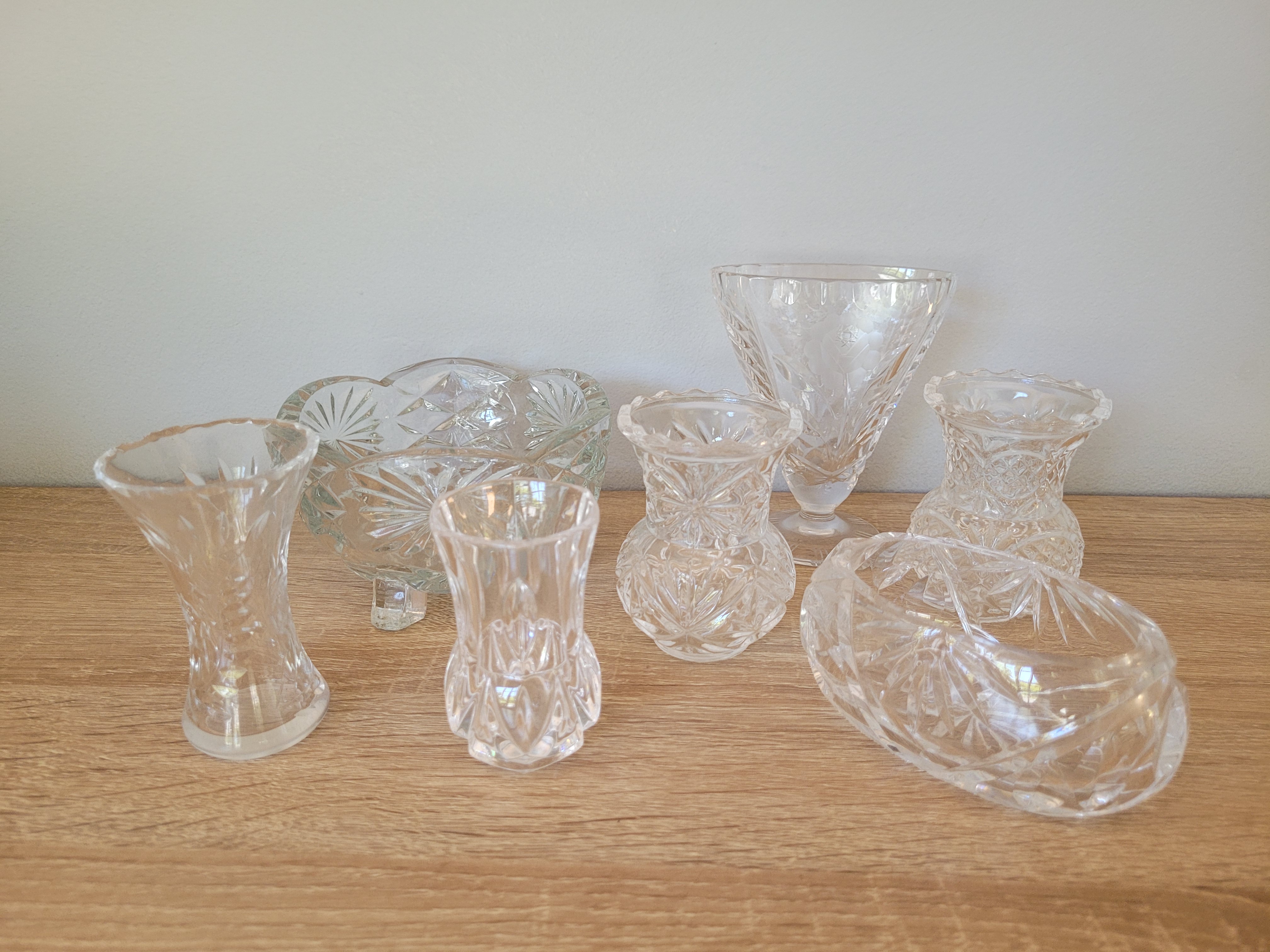 Assortment of Mini Crystal Vases