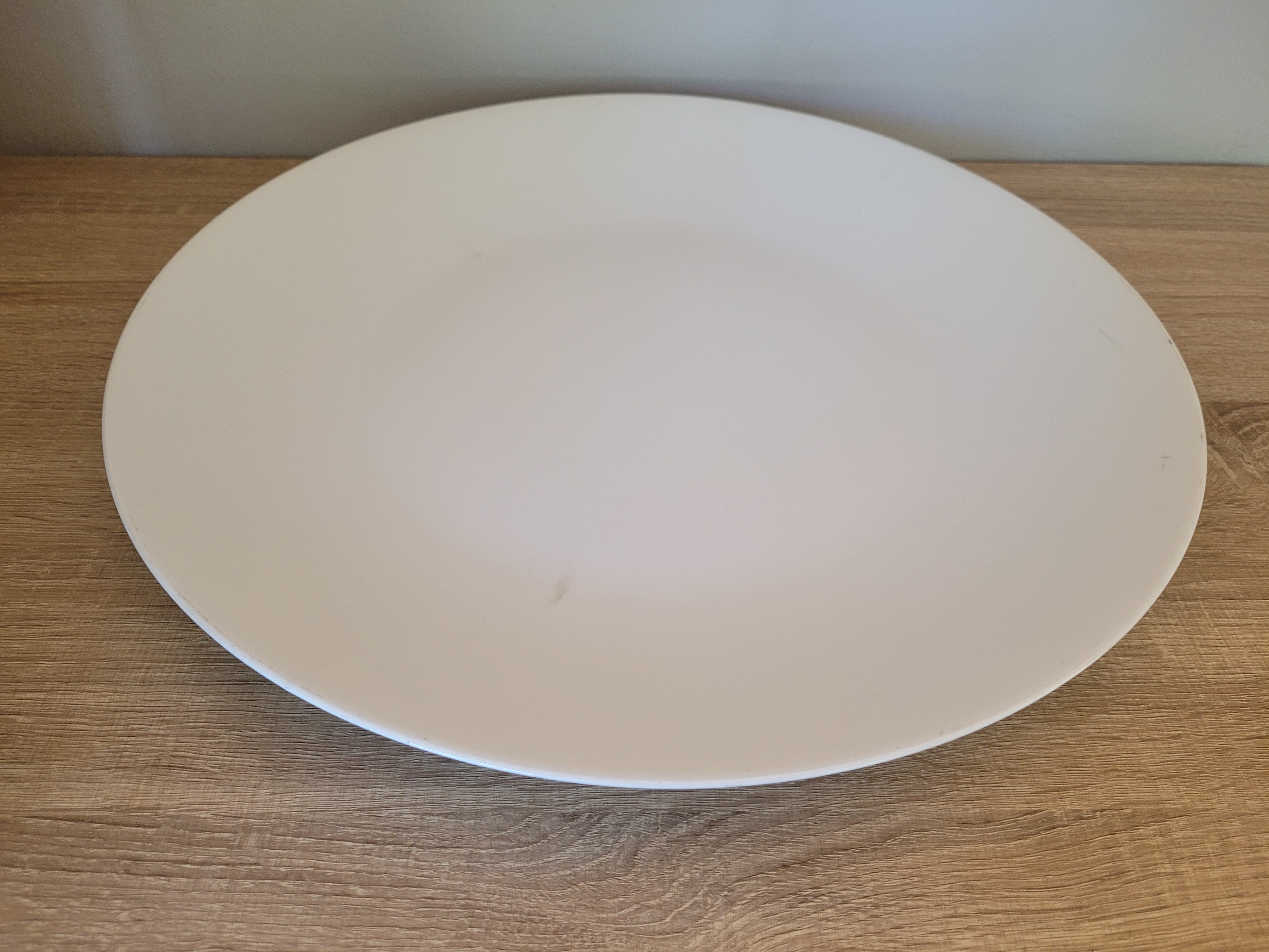 Large White Round Platter