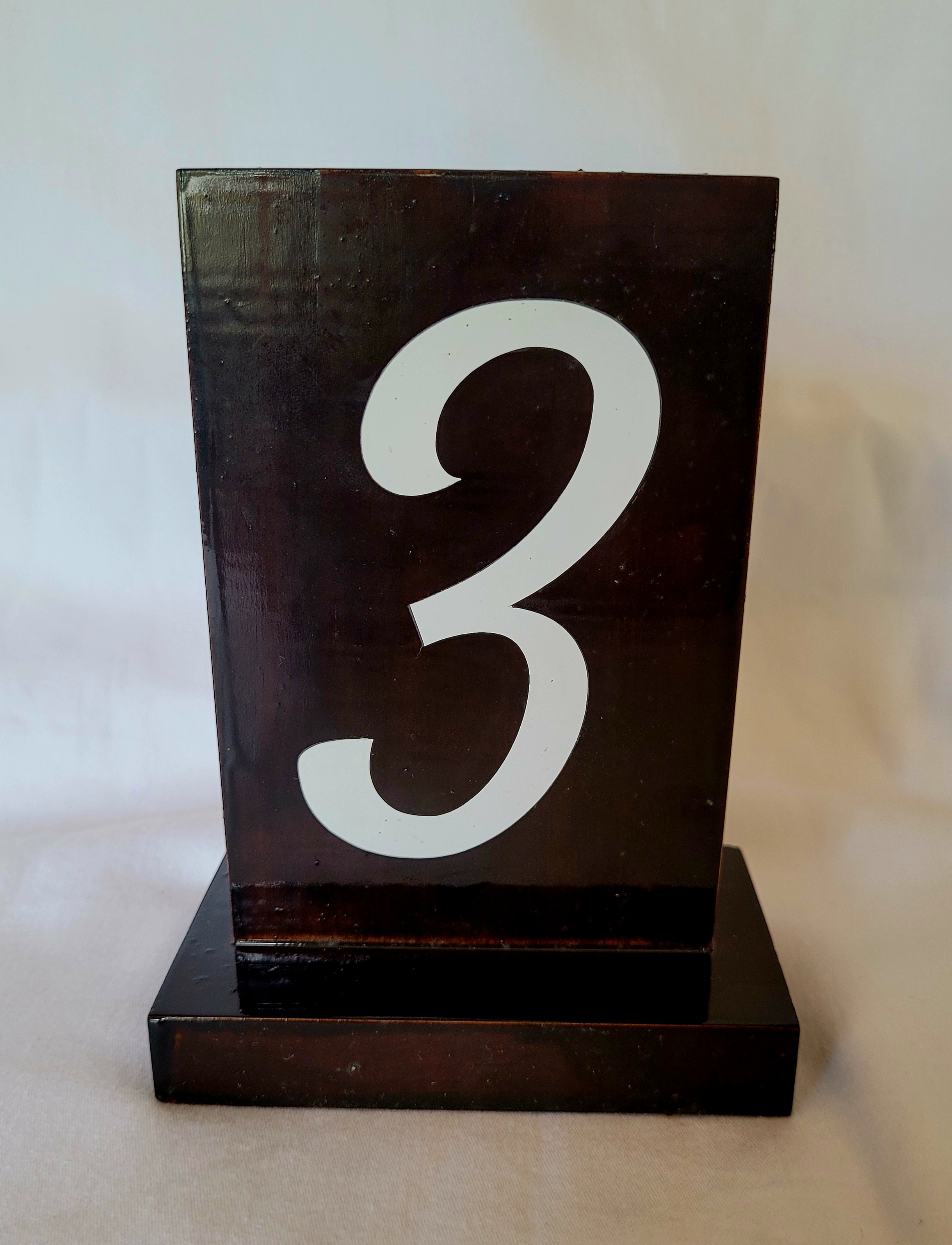 Wood Table Numbers