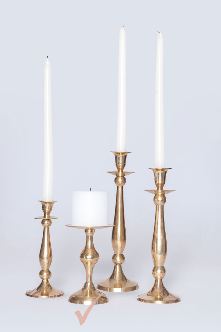 Gold Pillar Candle Holder