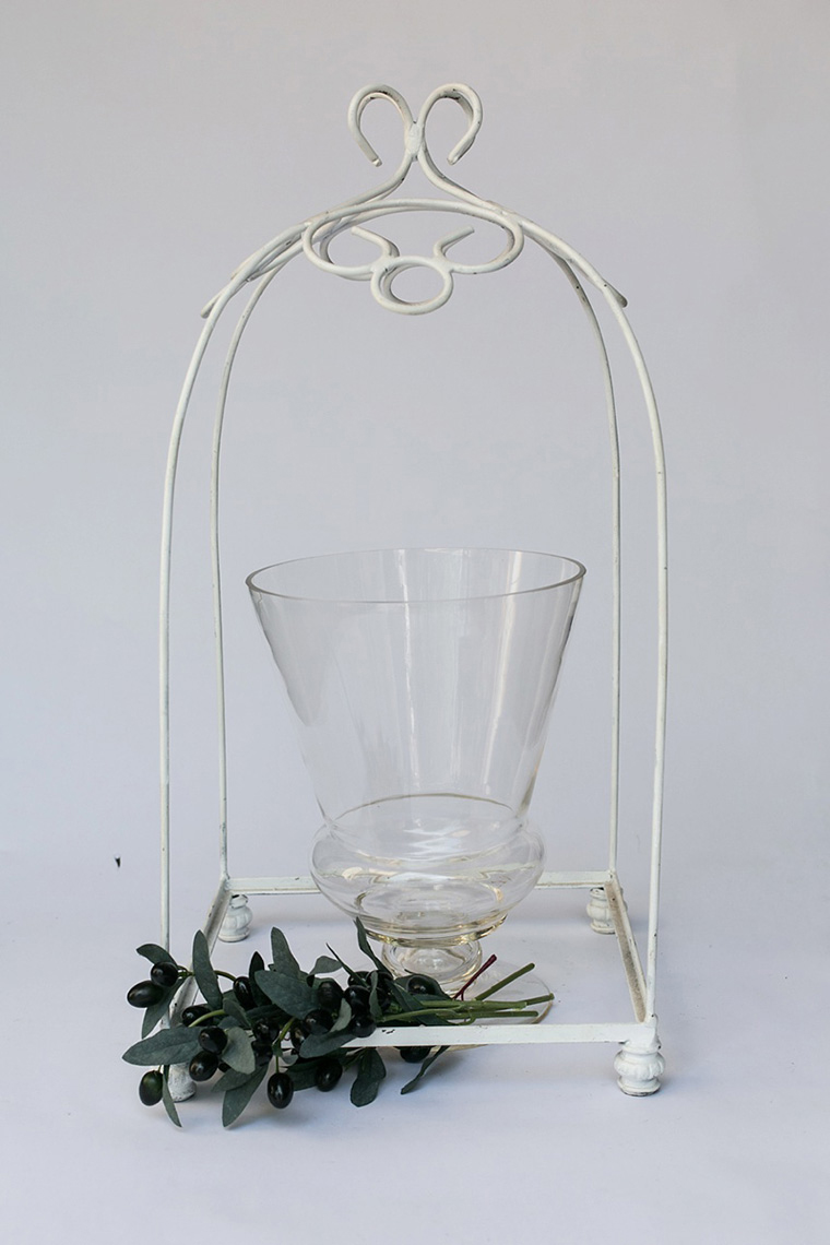 Medium Wrought Iron Pavillion With Mirror Base Medium Wrought Iron Pavillion With Mirror Base