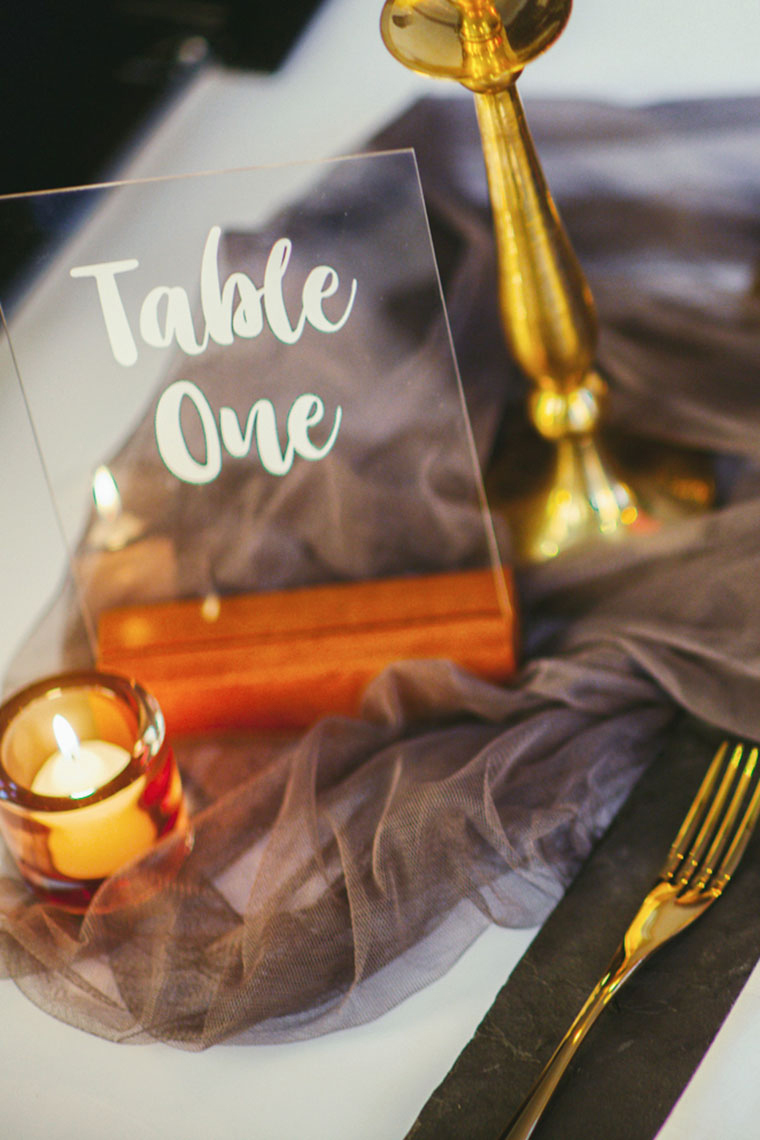 Wooden Base And Perspex Table No One