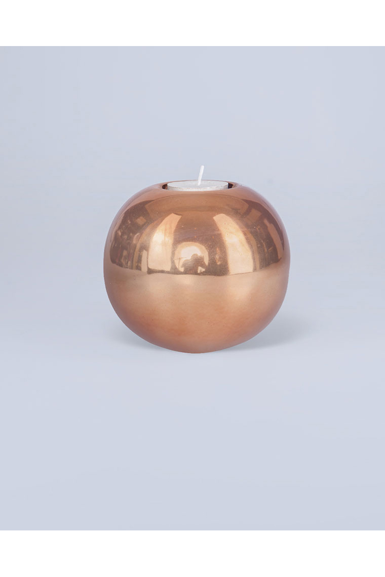 Rose Gold Round Tealight Holder