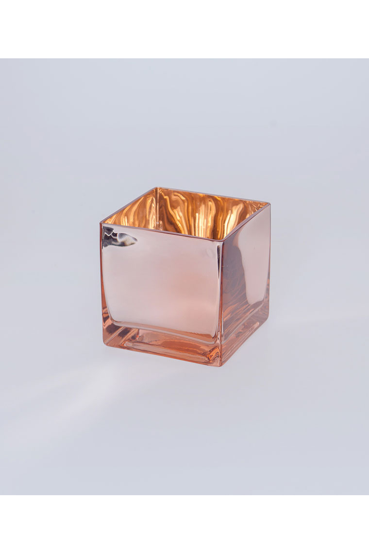 Rose Gold Glass Tank Vase