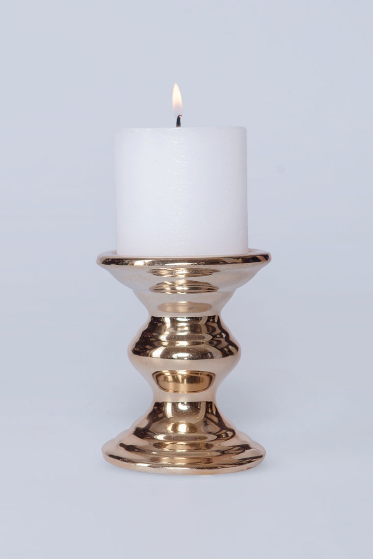 Gold Pillar Candle Holder Gold Pillar Candle Holder