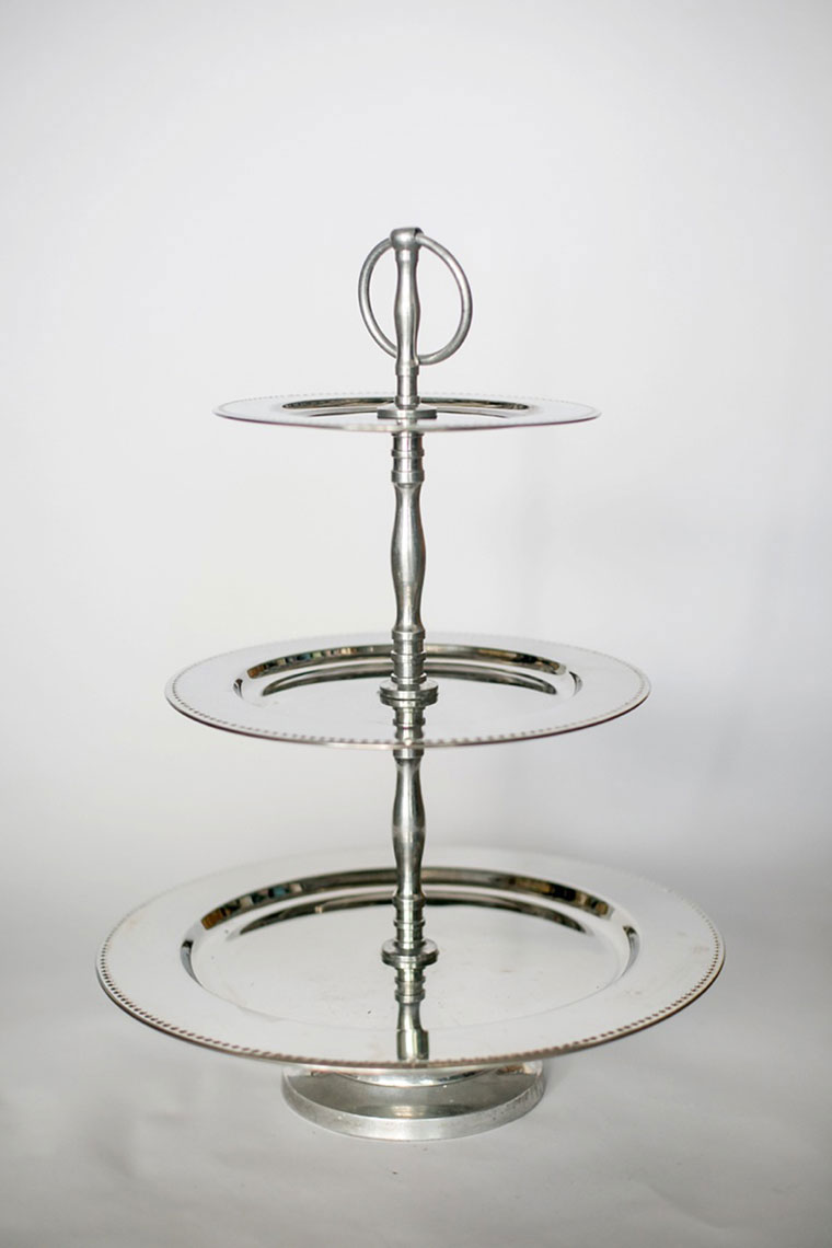3 Tier silver cake stands 3 Tier silver cake stands