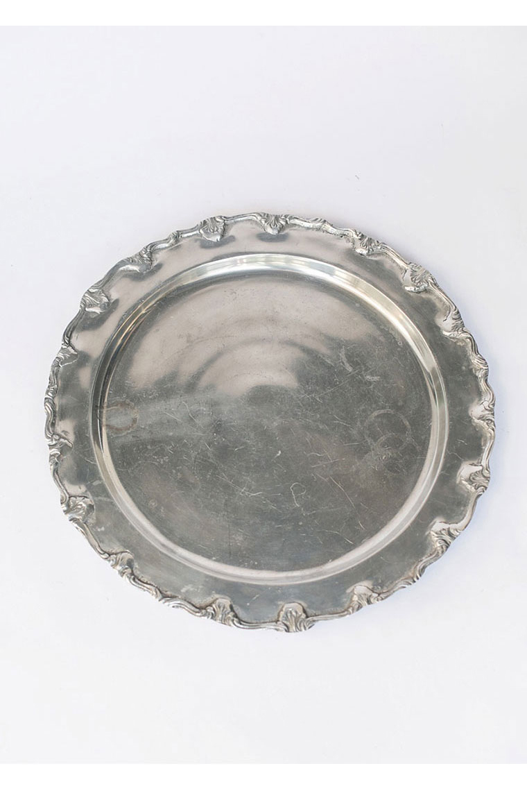 Round Pewter Tray