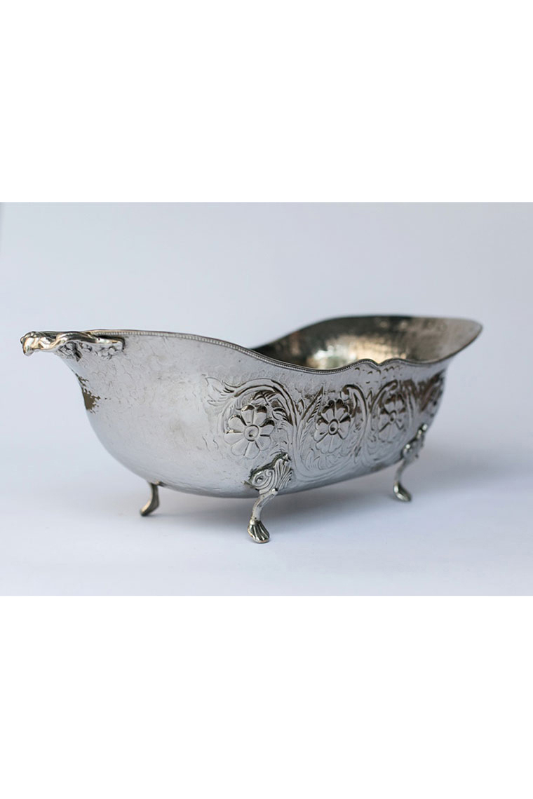 Silver Boat Vase