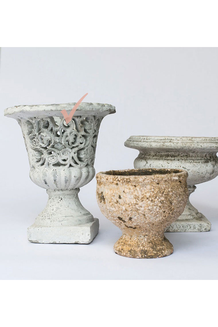 Cut Out Cement Urn Cut Out Cement Urn