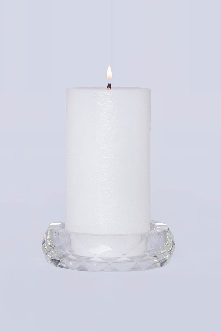 Crystal Pillar Candle Holder