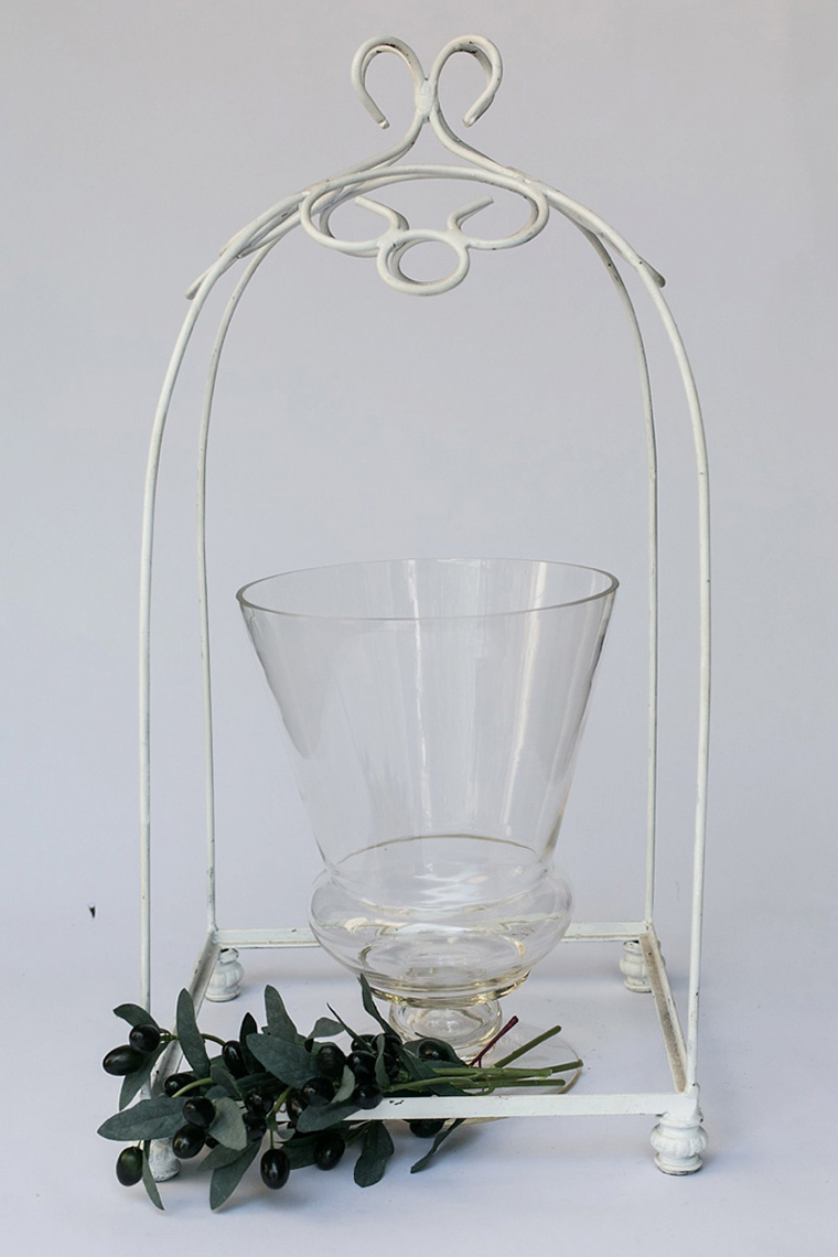 Large Wrought Iron Pavillion With Mirror Base Large Wrought Iron Pavillion With Mirror Base